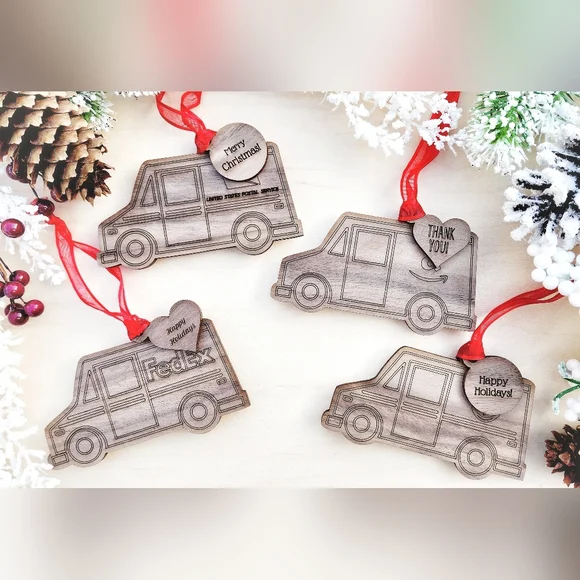 Delivery Person / Online Shopper Gift Card Holder Ornament - Picture 4 of 6